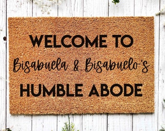 Bisabuela Gifts, Bisabuelo Gift, Personalized Bisabuela Gift, Pregnancy Announcement, Custom Bisabuela Doormat, Door Mat, Birthday Christmas