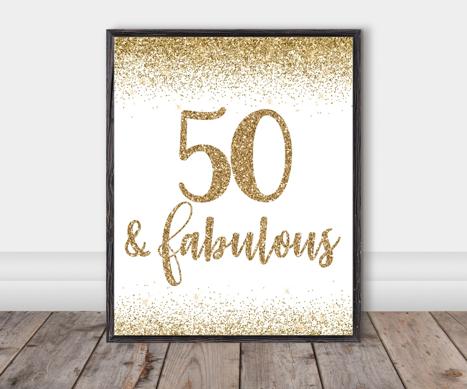 50 Fabulous Banner Happy 50th Birthday Sign 50th Birthday Etsy