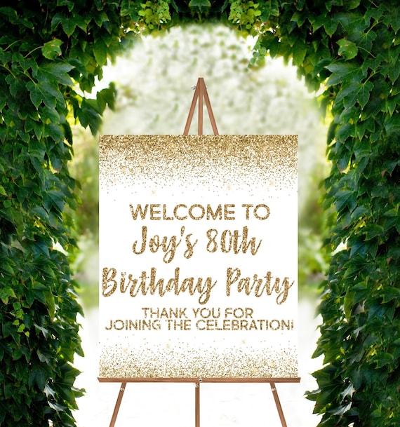 Birthday Welcome Sign Board Custom Birthday Welcome Sign | Etsy