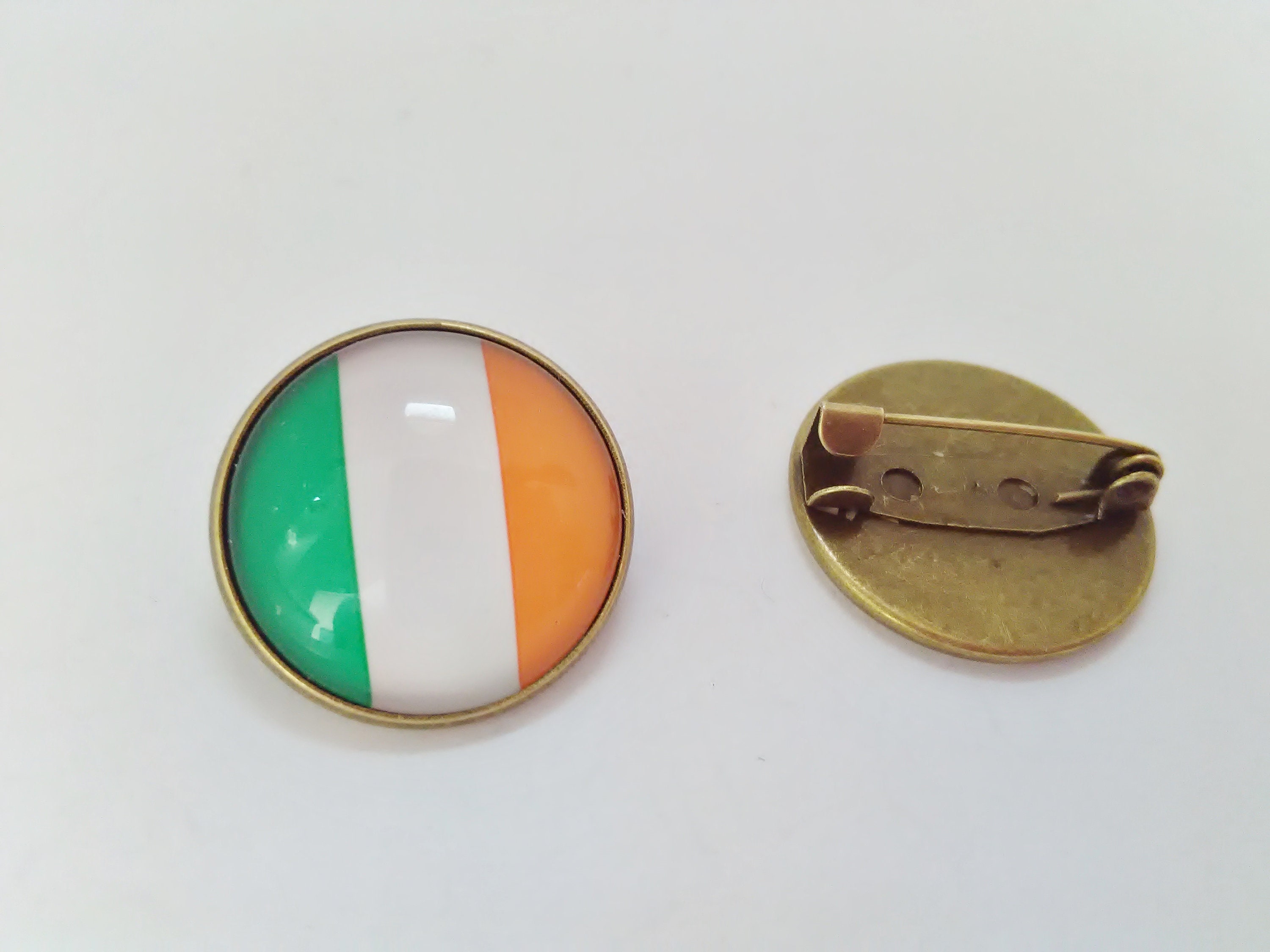Irish Flag Brooch Lapel Pin 22mm 3/4 Unisex Jacket Pin Etsy
