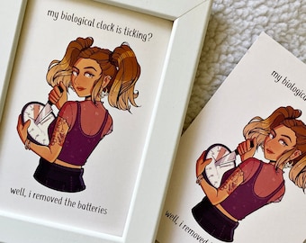 Biological Clock Postcard Print