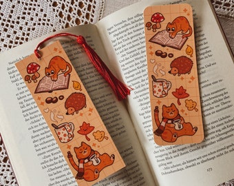 Autumn Cat Bookmark