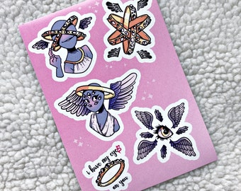 biblically accurate angels - A6 sticker set