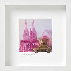 3D-Kunst Geschenkidee Köln | SCHMUNZELKISTEN-"Haha Schult" | Geburtstagsgeschenk Familie beste Freundin Liebe Handmade Deko Kunstobjekt