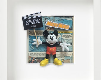 3D-Lustige Geschenkidee | SCHMUNZELKISTEN-"Ende aus Micky Maus" | Geburtstagsgeschenk Freunde Familie Liebe Handmade Sprichwörter Dekoration