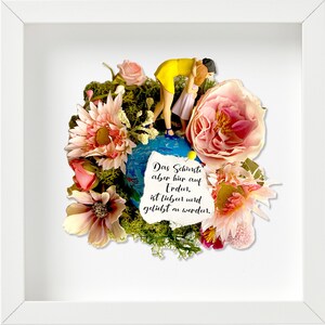 3D-Kunstobjekt Geschenk | SCHMUNZELKISTEN-"Das Schönste aber hier auf Erden"| Geschenk Familie Liebe Frieden Handmade Kunstobjekt Dekoration