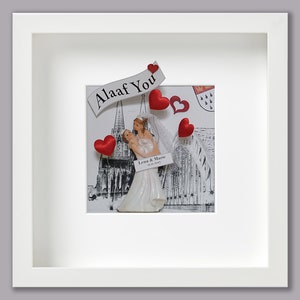 3D-Lustige Hochzeitsgeschenk | SCHMUNZELKISTEN-"Alaaf You Frau & Frau" | Hochzeitsgeschenk Familie Liebe Handmade Kunstobjekt Dekoration