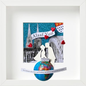 3D-Lustige Hochzeitsgeschenk | SCHMUNZELKISTEN-"Alaaf You Hochzeitskiste" | Hochzeitsgeschenk Familie Liebe Handmade Kunstobjekt Dekoration
