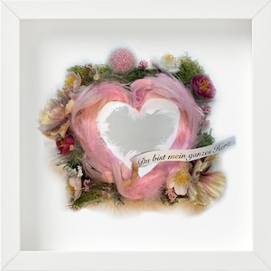 3D-Kunstobjekt Geschenkidee | SCHMUNZELKISTEN-"Du bist mein ganzes Herz" | Geschenk Familie Liebe Handmade Kunstobjekt Dekoration ZimmerWand