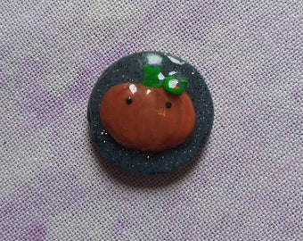 Needleminder Pumpkin Handmade polymer clay.