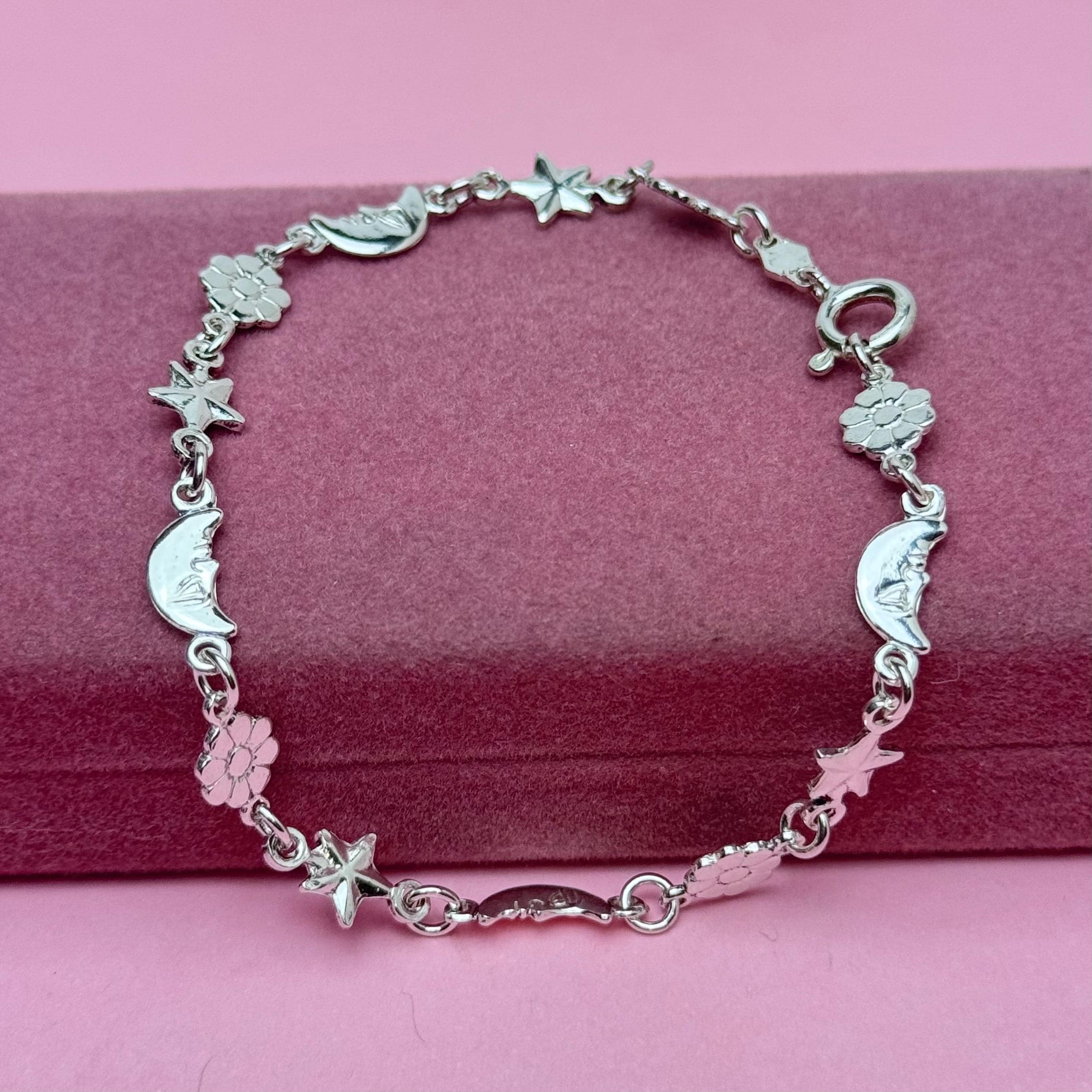 Vintage Moon and Star Bracelet - Etsy