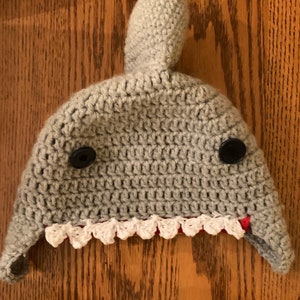 Crochet Baby Shark Inspired Hat Made To Order
