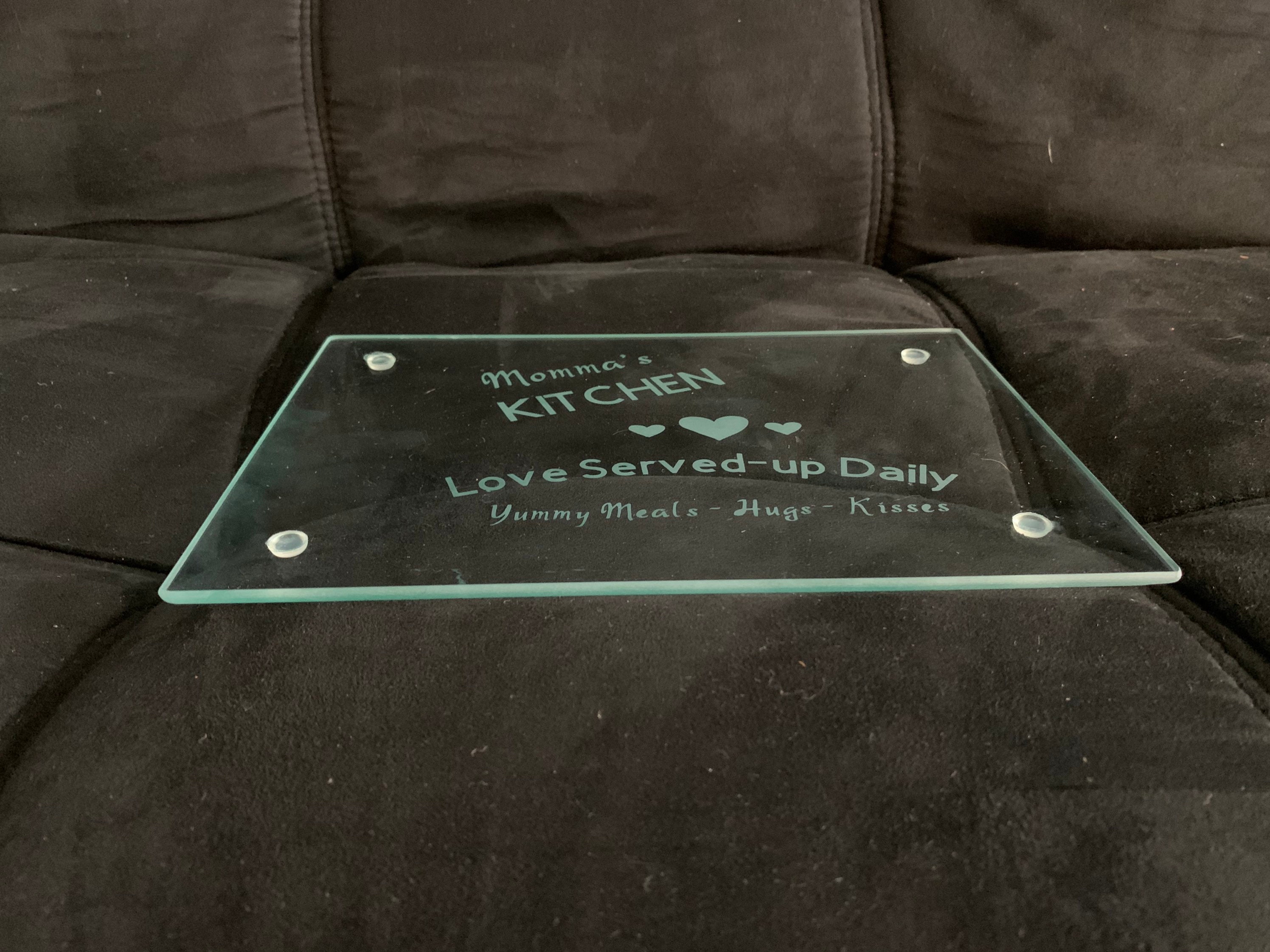 Customizable Etched Glass Cutting Board Etsy UK