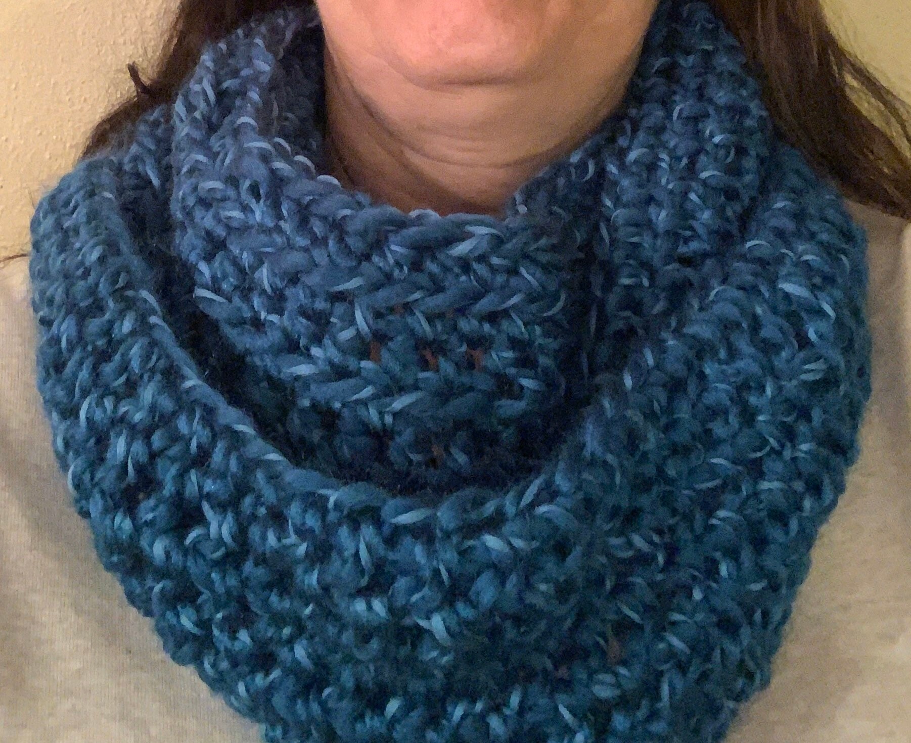 Crocheted Chunky Infinity Scarf - Etsy