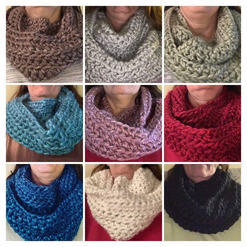 Crocheted Chunky Infinity Scarf - Etsy