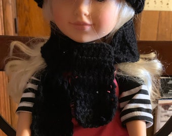 18 Inch Doll Hat And Scarf
