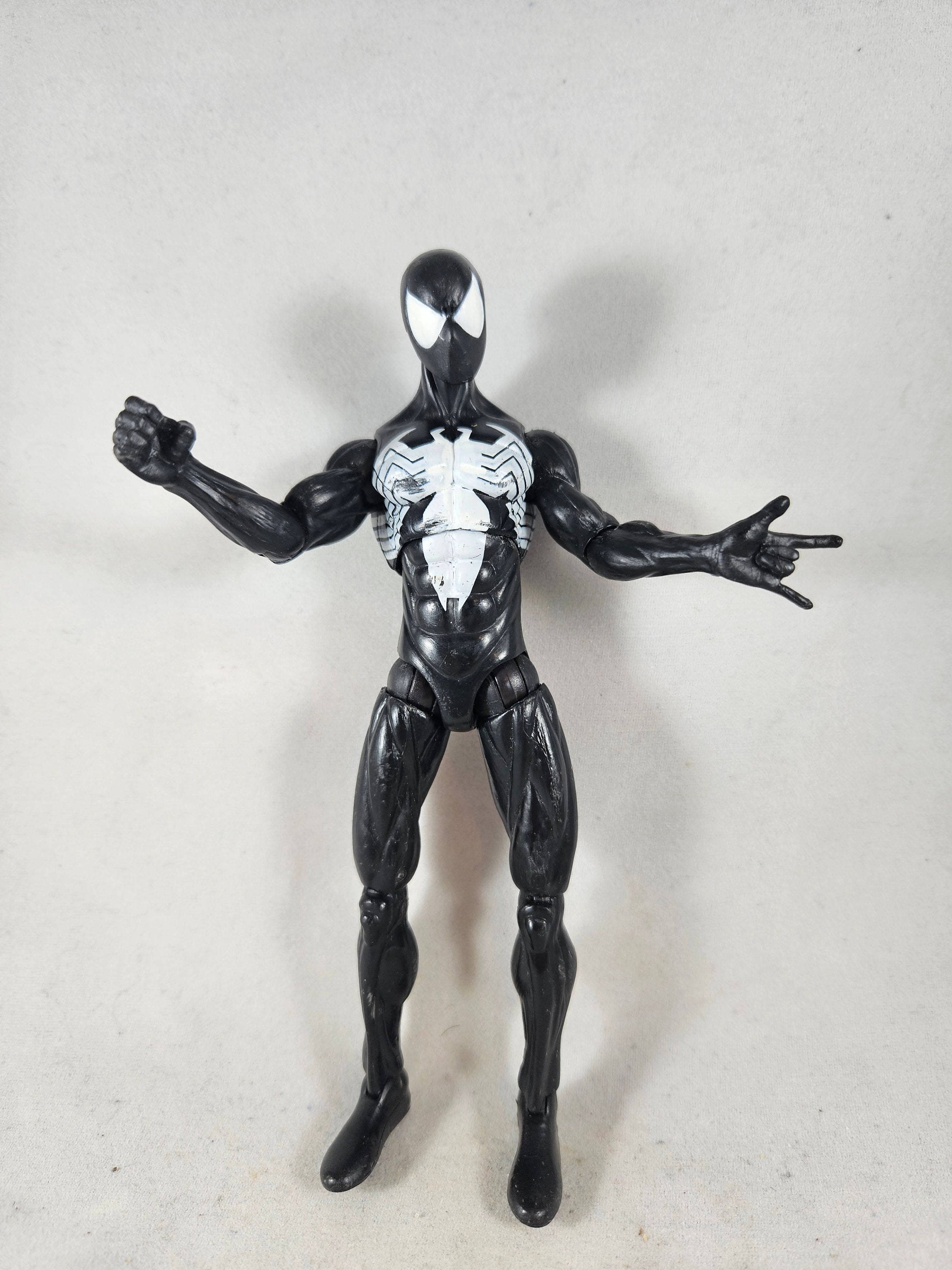 Spider-man Marvel Legends Style Black Venom Symbiote Custom Action