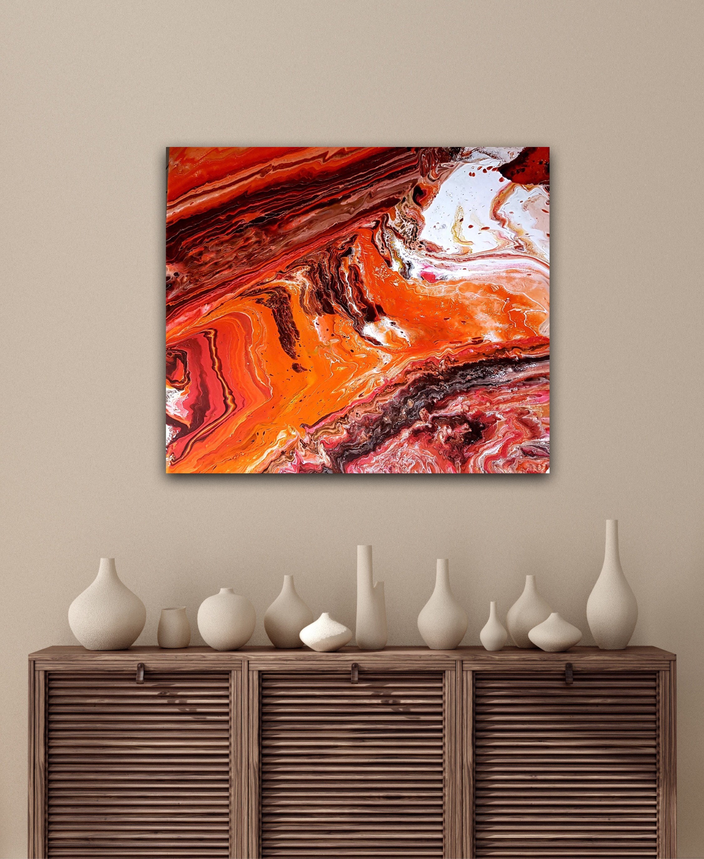 Abstract Wall Art Original Fluid Art Painting on Canvas Etsy UK