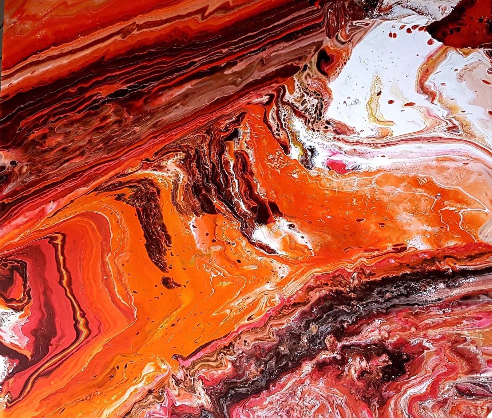 Abstract Wall Art Original Fluid Art Painting on Canvas Etsy UK