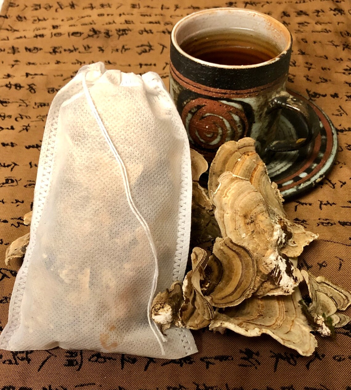 Dried Turkey Tail Mushroom Tea Infusion Bags Medicinal Etsy