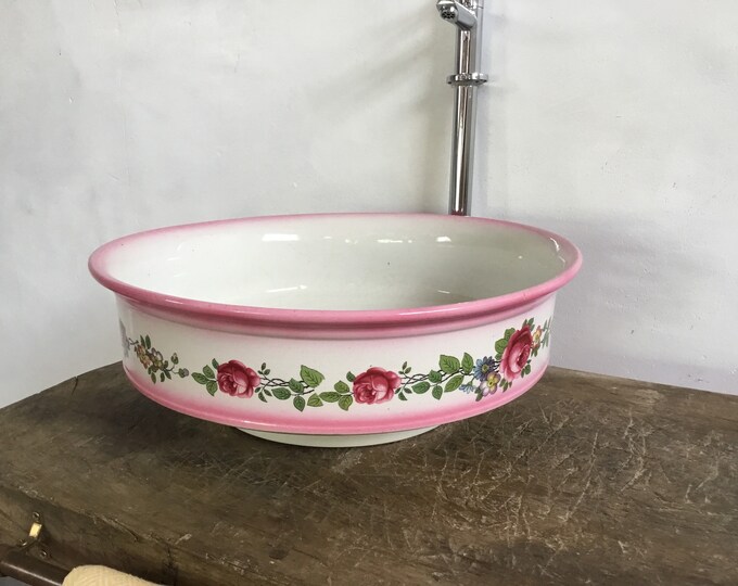 Posy. Large Vintage Vessel Sink. Etsy