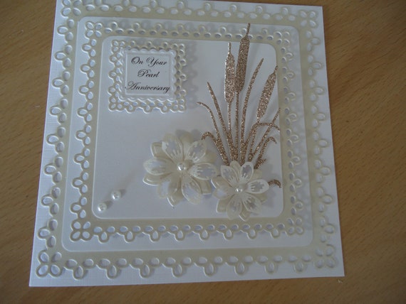 Pearl Wedding Anniversary Card for Wife/Husband/Mum&Dad/Friends Free  Delivery to UK