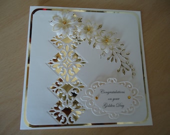 Golden Wedding Anniversary Card for Wife/Husband/Mum&Dad/Friends etc. Free Delivery to UK