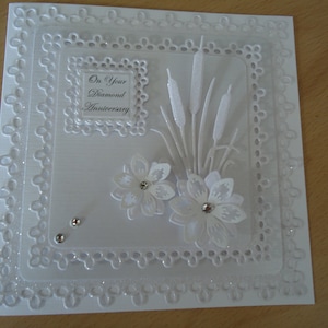 Diamond Wedding Anniversary Card for Wife/Husband/Mum&Dad/Friends etc. Free Delivery to UK