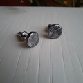 Oxidised sterling silver stud earrings. product logo
