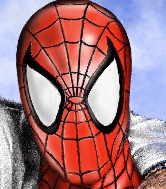 スパイダーマン　セル画　スタン・リーサイン入り2枚+4枚 スパイダーマン像を描いたスタン・リー - マーベル、限定版