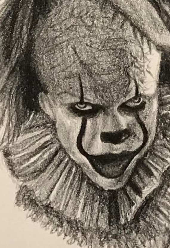 The Many Faces of Pennywise drawing Impresión de edición - Etsy España