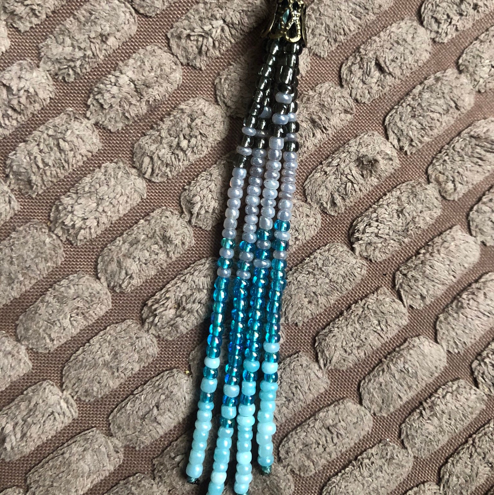 Seed Bead Tassel Earrings Southwestern Style Turquoise Etsy