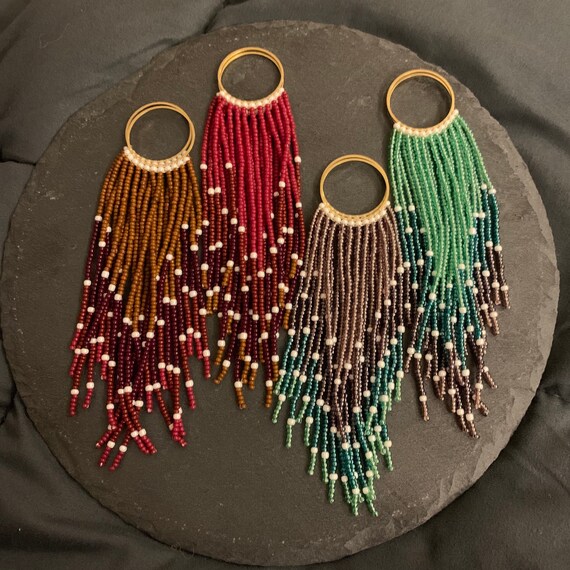 Long colourful shop earrings