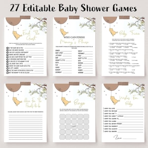 Klassisches Winnie The Pooh Baby Shower Spiele Bundle, bearbeitbares Winnie The Pooh Baby Shower Spiele Set, Winnie Pooh Party Spiele Sofortiger Download