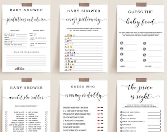 12 Baby Shower Games, Baby Shower Game Bundle, Baby Shower Games Package, Instant Download, Baby Shower Games Bundle, Printable Games, Emoji