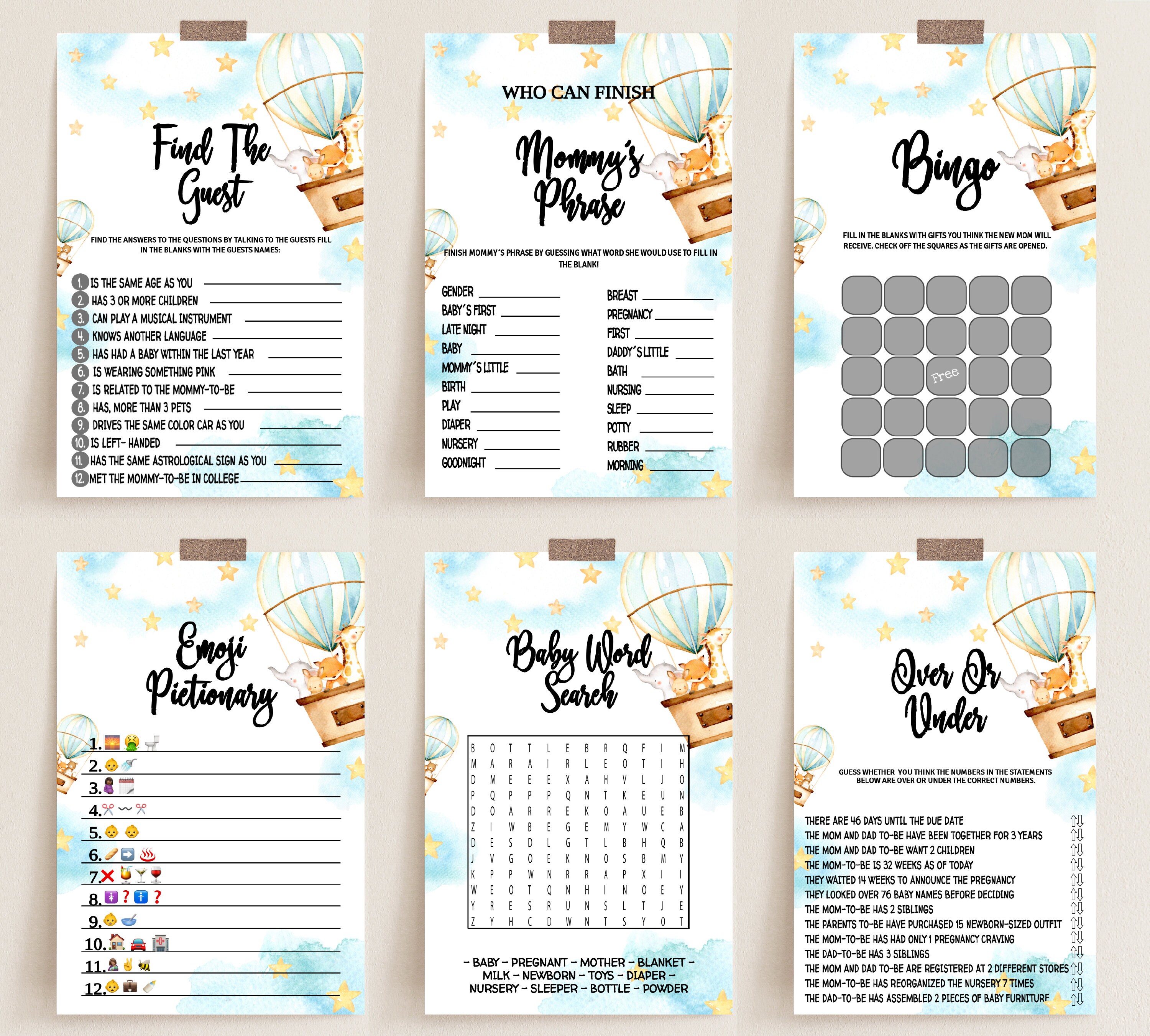 12 Baby Shower Games Baby Shower Games Bundle Instant Etsy Australia
