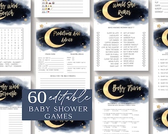 Twinkle Star Baby Shower Game Bundle (Editable, Instant Download)
