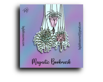 Hanging plants Magnetic Bookmark/ StickersandMorebyLB/ Layla Blossoms