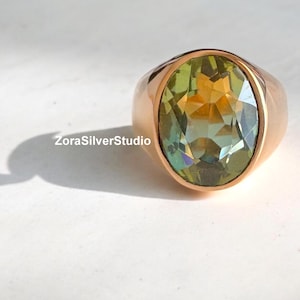Tourmaline ring , Faceted Tourmaline signet ring , 925 sterling silver , unisex ring , man ring , Tourmaline gemstone , silver ring