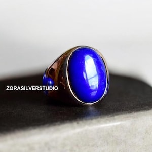 Natural Lapis Lazuli Ring, 925 sterling silver, Birthstone ring, women ring, man  ring, silver ring, Ring Gift