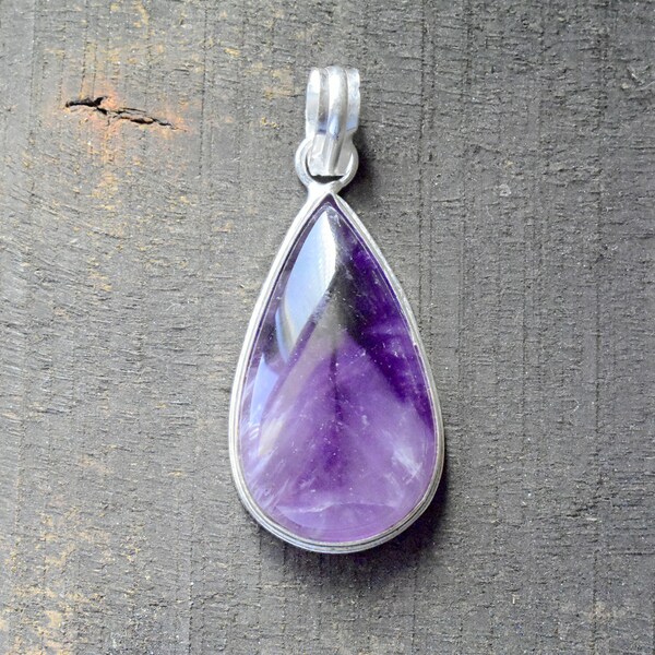 FREE CHAIN - Chevron Amethyst Gemstone Pendant, 925 Sterling Silver Jewelry Pendant, Silver Jewelry, Pendant For Her, Pendant For Gifts #Z37