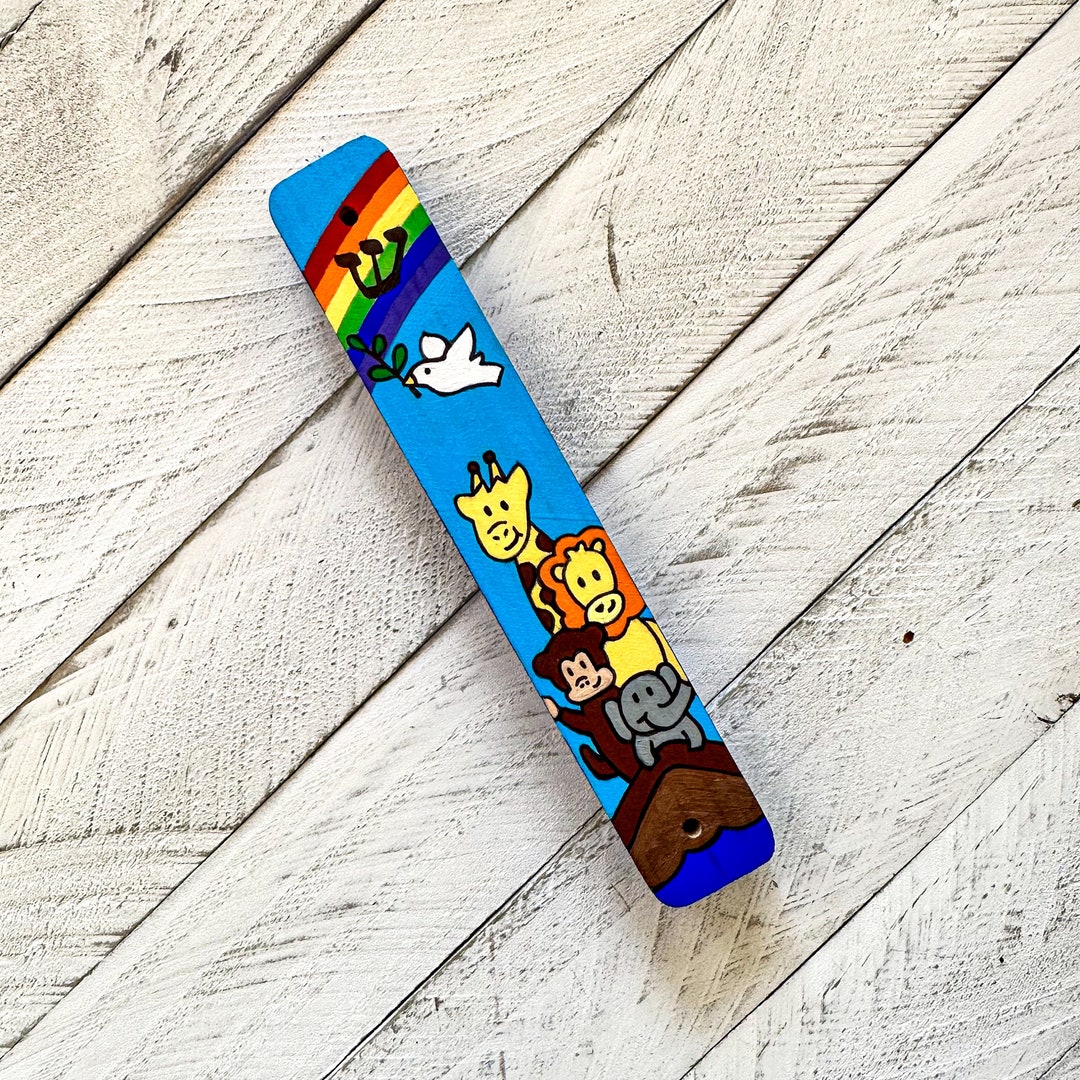 Noahs Ark Mezuzah, Children's Mezuzah, Kids Mezuzah, Bris Gift, Baby