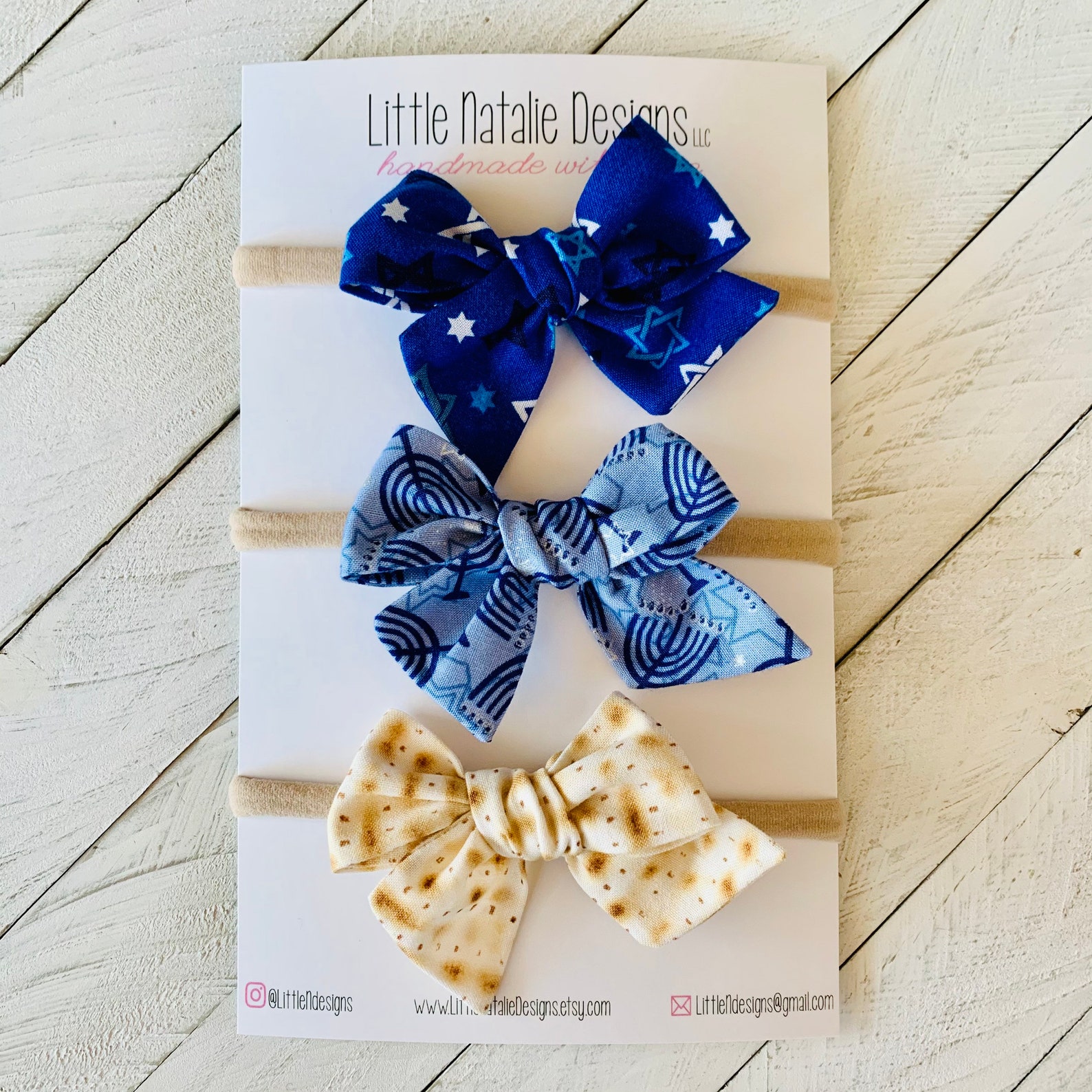 Jewish Headband Gift Set Matzah Bow Hanukkah Headband Etsy