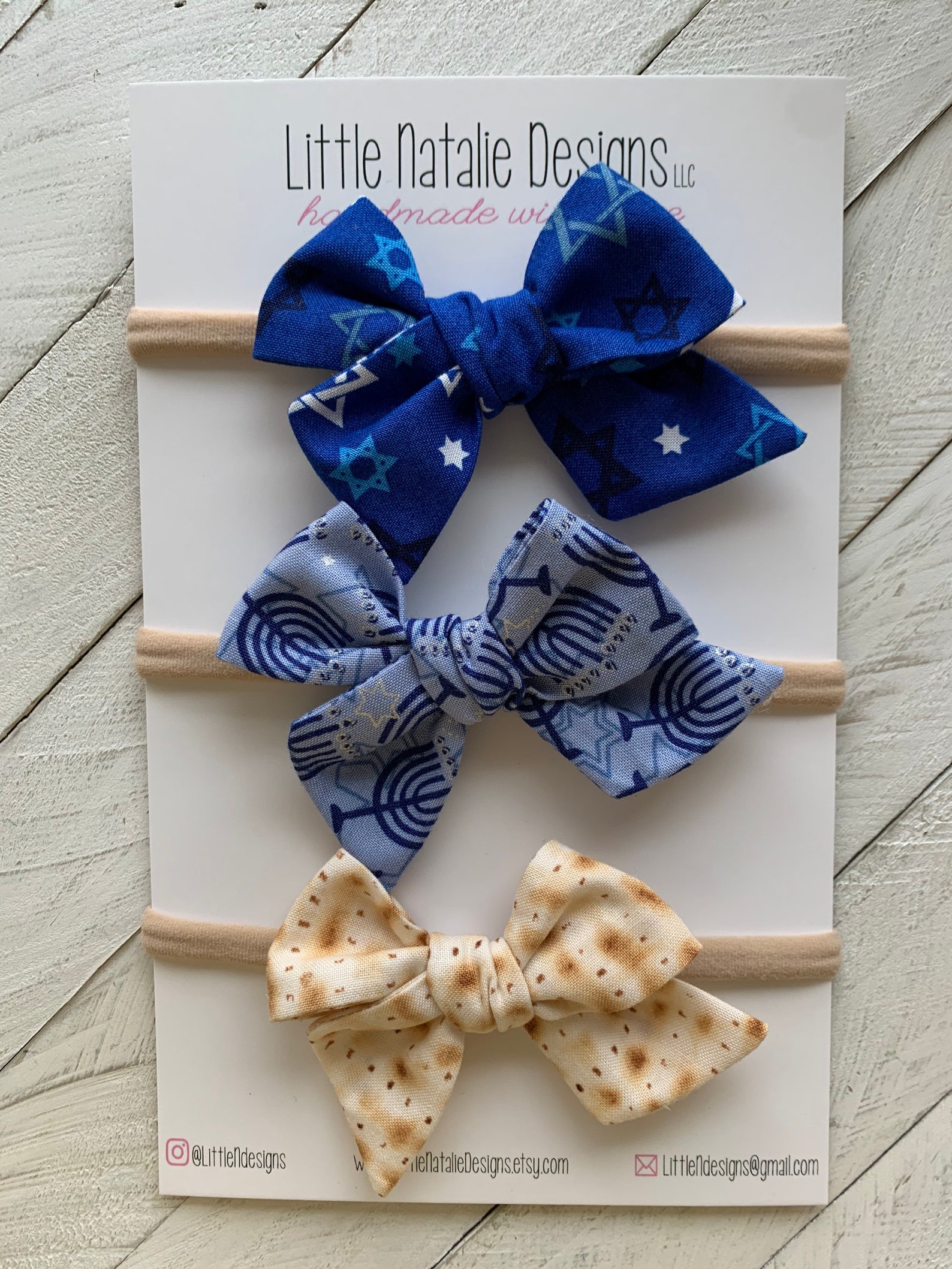 Jewish Headband Gift Set Matzah Bow Hanukkah Headband Etsy