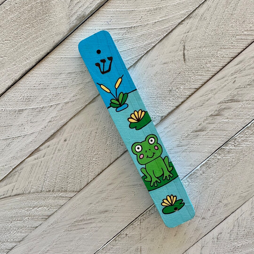 Cute Frog Mezuzah, Baby Naming, Bris Gift, Jewish Gift, Childrens Mezuzah, Kids Mezuzah, Nursery