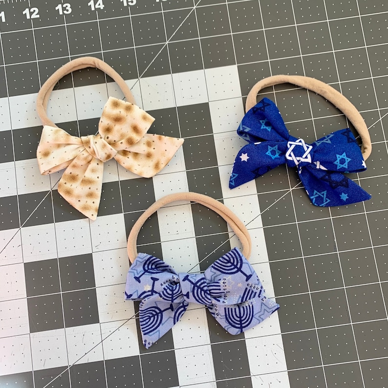 Jewish Headband Gift Set Matzah Bow Hanukkah Headband Etsy