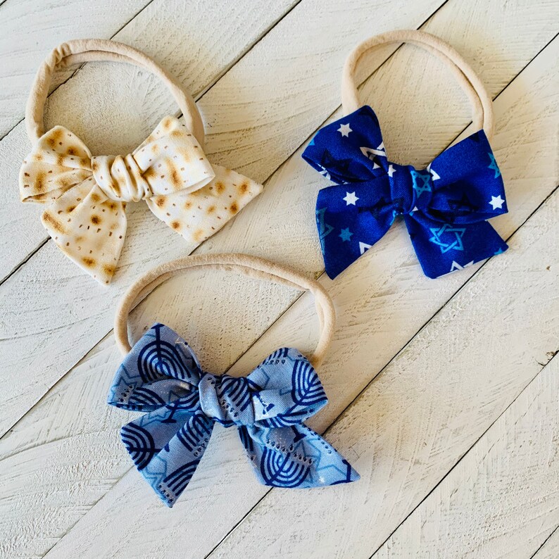 Jewish Headband Gift Set Matzah Bow Hanukkah Headband Etsy