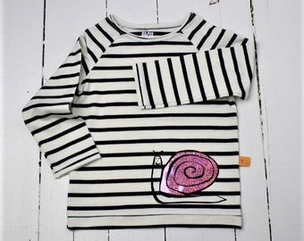 Kindershirt Bio Langarmshirt Streifen