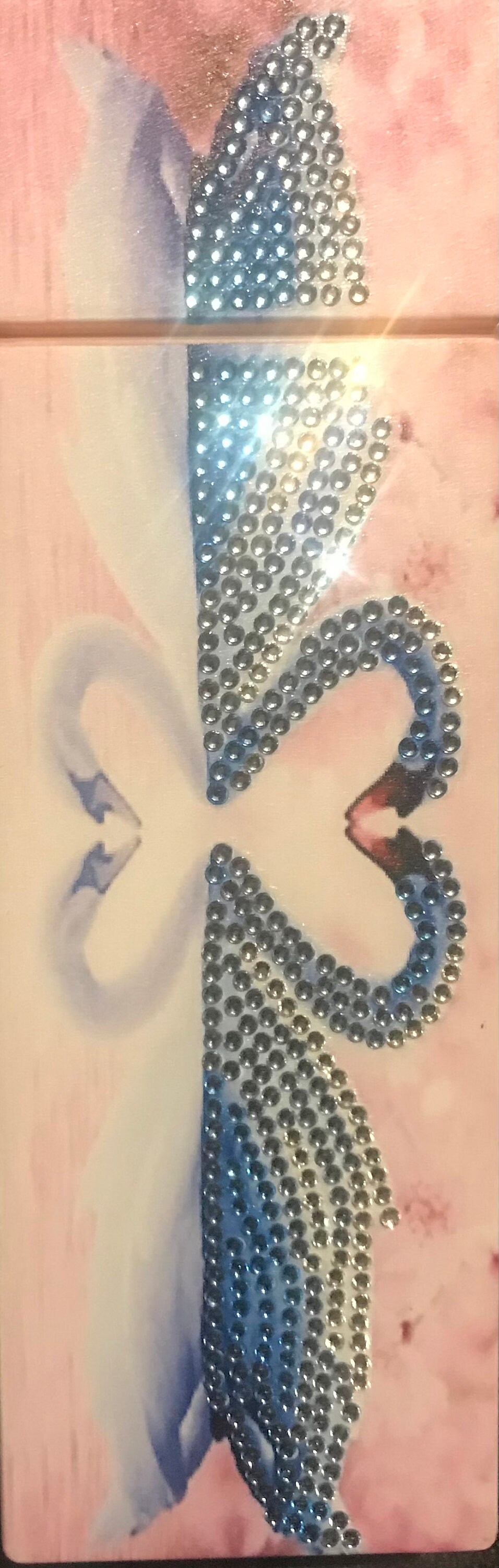 Plumier ou Boîte à Bijoux avec Strass Représentant 2 Cygnes