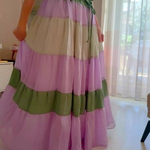 Jupe patchwork taille M, jupe multicouche, jupe longue élastique, style funky, robe bohème, robe longue, robe patchwork, jupe hippie